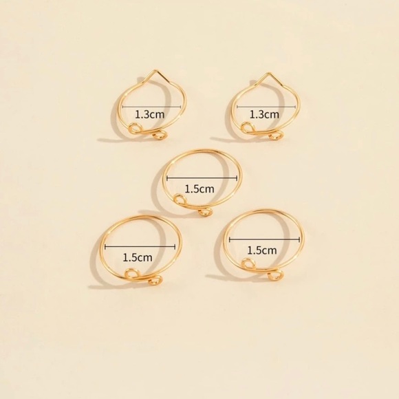 5pcs Gold Minimalist Rings - Picture 2 of 2
